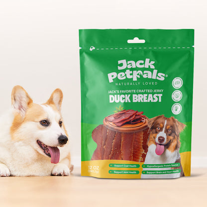 Jack PetPals Handcrafted Jerky Duck Breast Dog Treats (12oz)