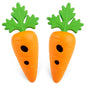 Jeffers Baby Carrot Natural Rubber Treat Dispensing Dog Dental Chew Toy