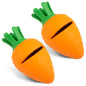 Jeffers Carrot Natural Rubber Treat Dispensing Dental Dog Chew Toy with Slit