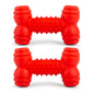 Jeffers Red Dental Bone Natural Rubber Dog Chew Toy for Healthy Teeth and Gums