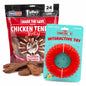 Jeffers Stuffable Dog Chew Toys with Chicken Breast Jerky Treats Kit