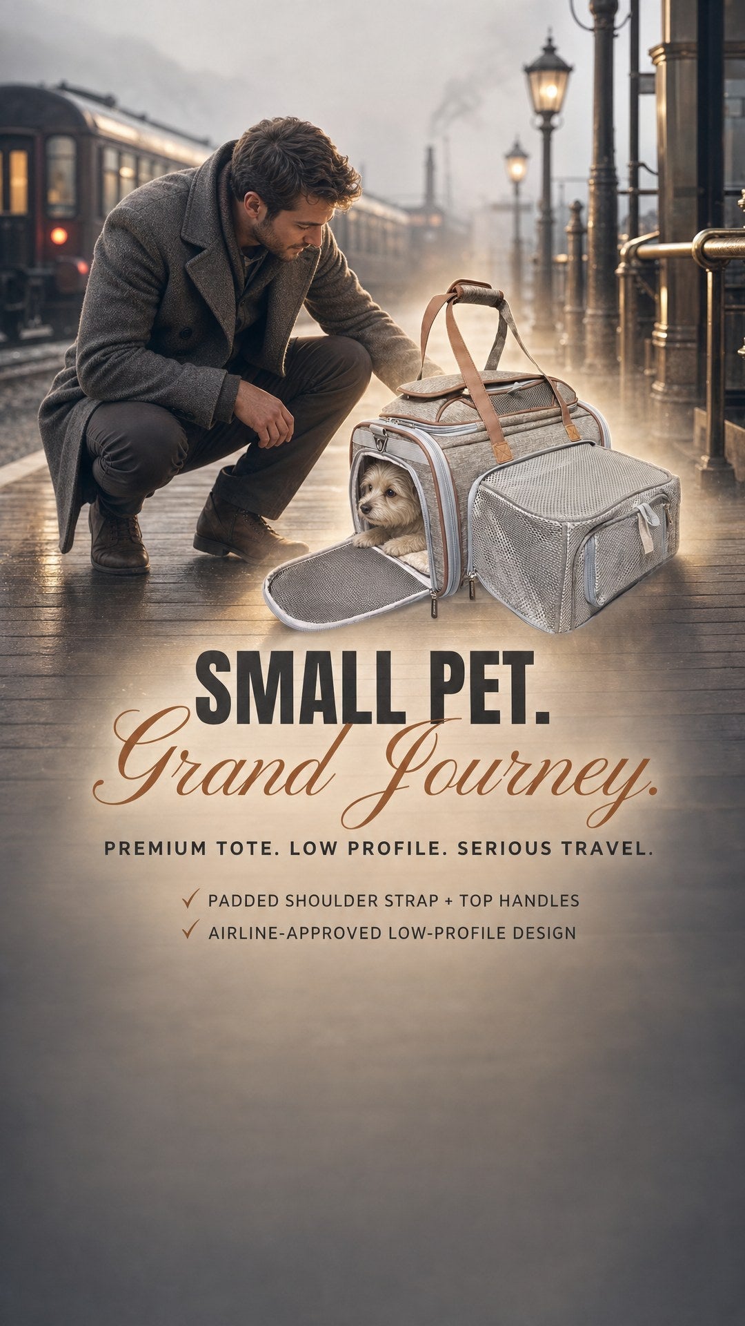 Mr. Peanut's Gold Series Mini Size Airline Compliant Expandable Pet Carrier