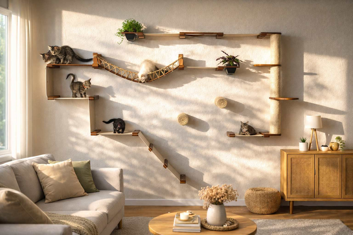 The Juggernaut - Indoor Cat Playground for Wall