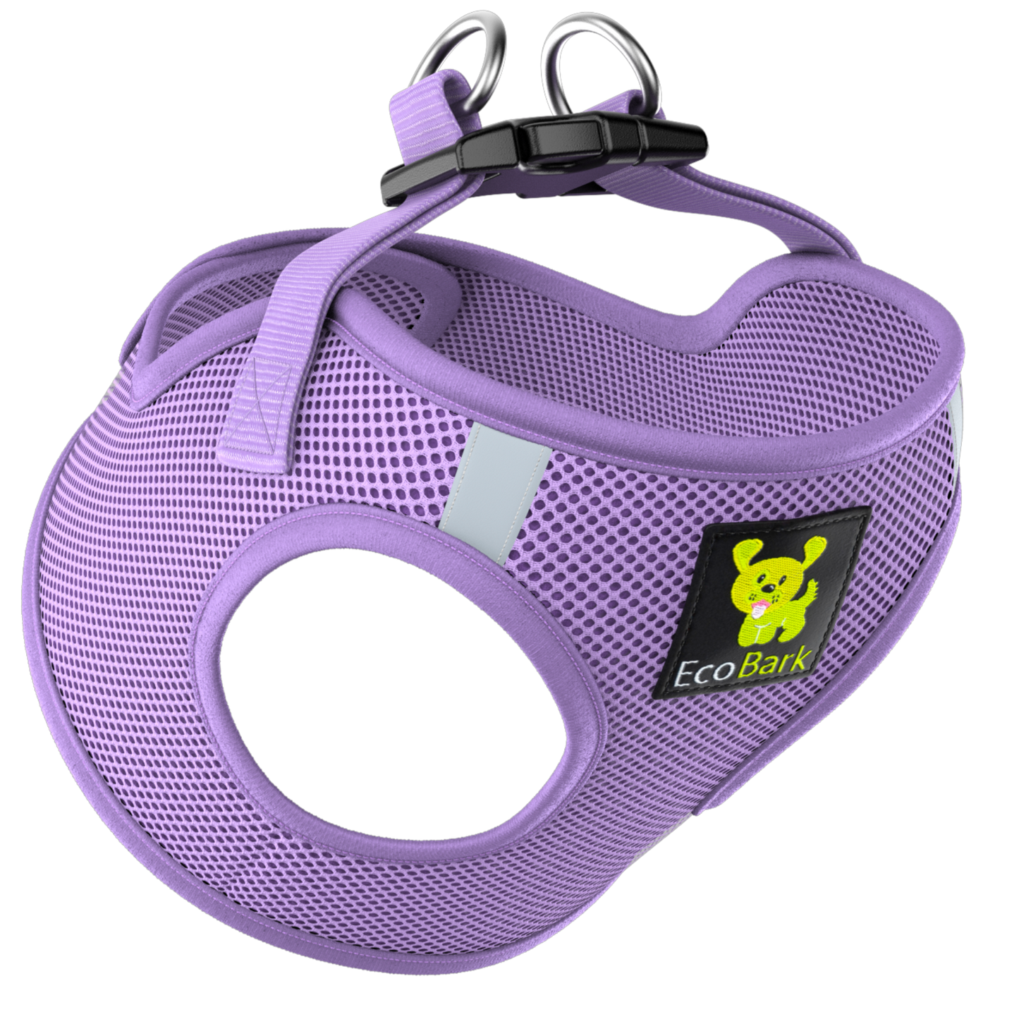 EcoBark Step In Dog Harness - XXXS to Medium Breeds- Reflective Soft Mesh Harness for Teacup, Small Dogs and Puppies / Lavender