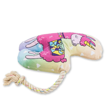 Magical Llama Plush Dog Toy – with Squeaker & Crinkle Paper for Fun Play
