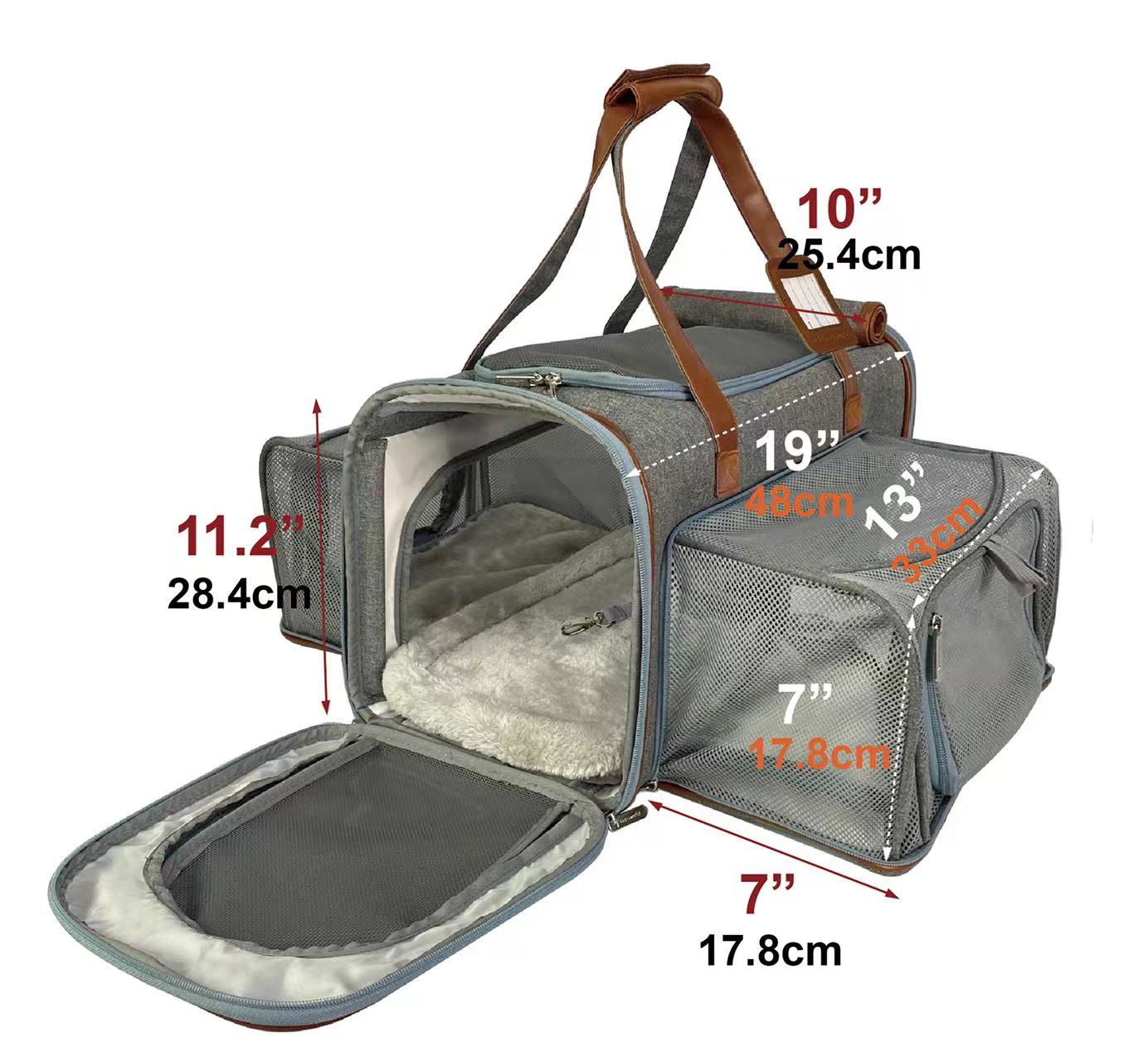 Mr. Peanut's Gold Series Big Apple XL Size Double Expandable Pet Carrier