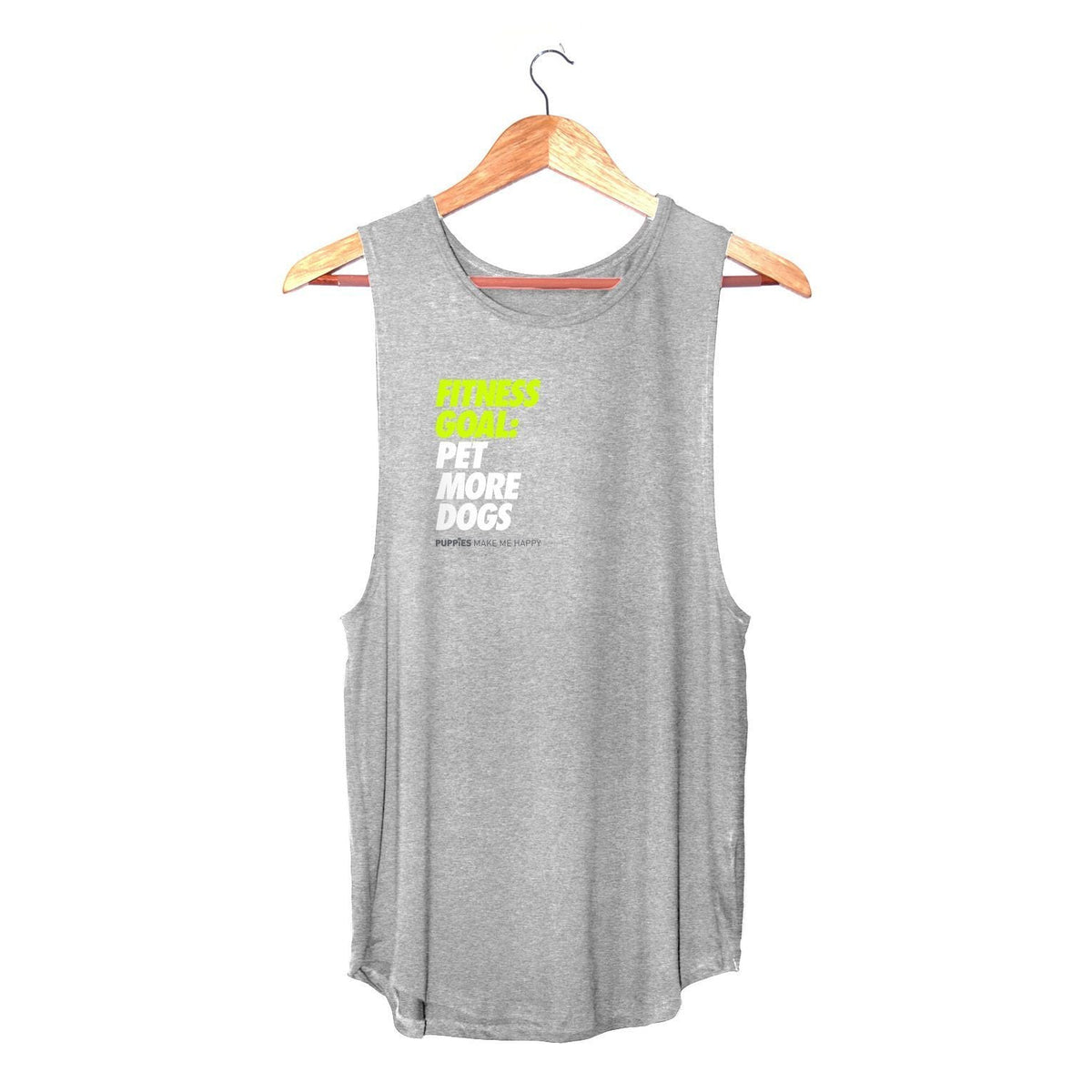 Fitness Goal Pet More Dogs|  Sleeveless Tank | Gift for Dog Lover | Made in USA
