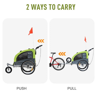 Pet Dog Bicycle Trailer Jogger with Suspension
