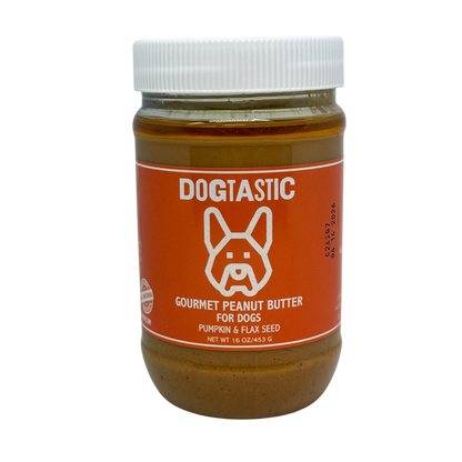 Dogtastic Gourmet Peanut Butter for Dogs - Pumpkin & Flax Seed Flavor - 50% off