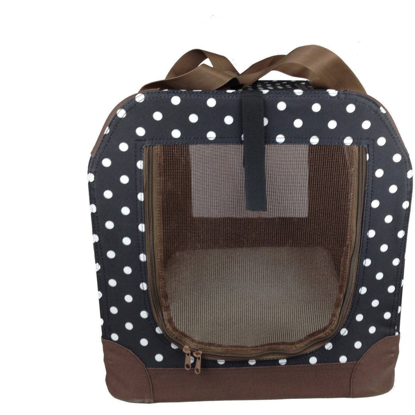 Pet Life ® '360° Vista View' Zippered Soft Folding Collapsible Durable Metal Framed Pet Dog Crate House Carrier