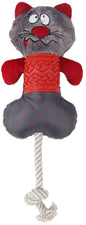 Pet Life ® 'All-in-Fun' Nylon and Rope Squeaking Rubber Rope and Plush Dog Toy