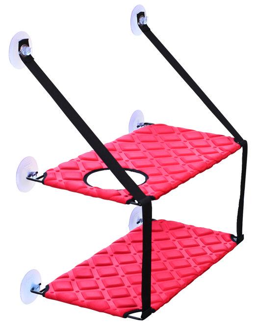 Pet Life ® 'Cat Laze'  Suction Cupped Dual-Leveled Kitty Cat Lounger