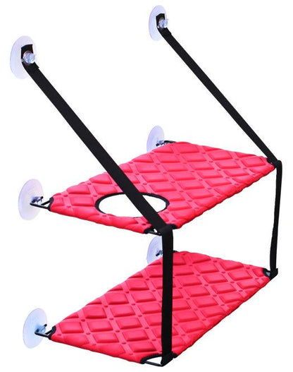 Pet Life ® 'Cat Laze'  Suction Cupped Dual-Leveled Kitty Cat Lounger