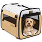 Pet Life ® 'Easy Folding' Zippered Folding Collapsible Wire Framed Lightweight Pet Dog Crate Carrier