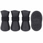 Pet Life ® Elastic Protective Multi-Usage All-Terrain Rubberized Dog Shoes - Set of 4