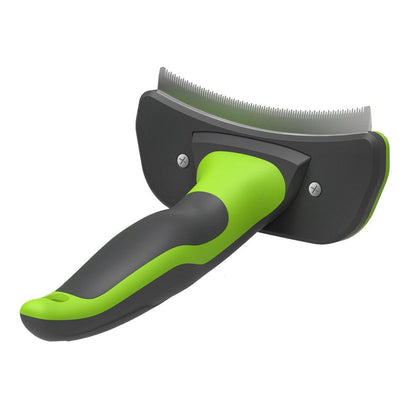 Pet Life ® 'Fur-Guard' Easy Self-Cleaning Grooming Deshedder Pet Comb