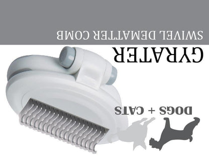 Pet Life ® 'Gyrater' Swivel Travel Grooming Dematting Pet Comb