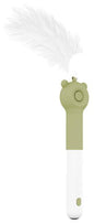 Pet Life ® 'KITIQUE" 3-in-1 Retractable and Extendable Feathered and Laser Wand Kitty Cat Teaser