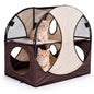 Pet Life ® 'Kitty-Play' Collapsible Travel Interactive Kitty Cat Tree Maze House Lounger Tunnel Lounge