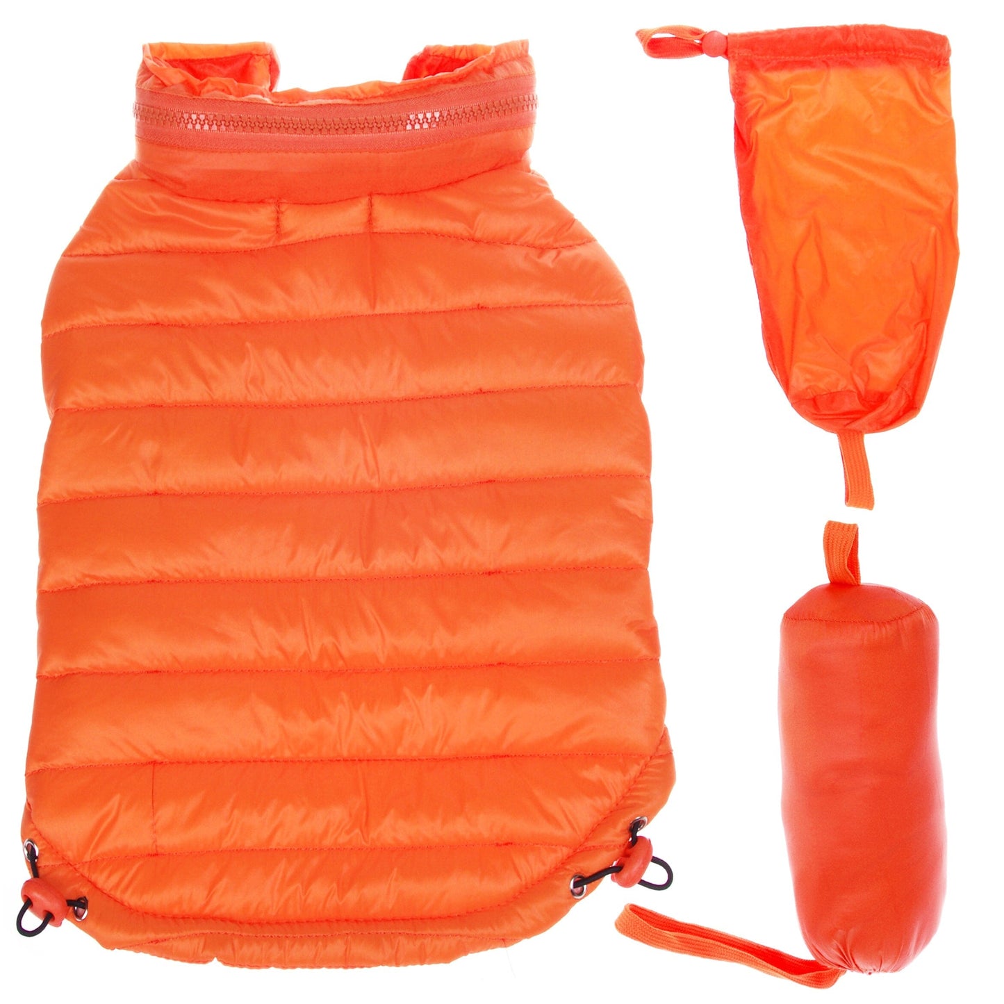 Pet Life ® Lightweight Adjustable and Collapsible 'Sporty Avalanche' Dog Coat w/ Pop-out Zippered Hood