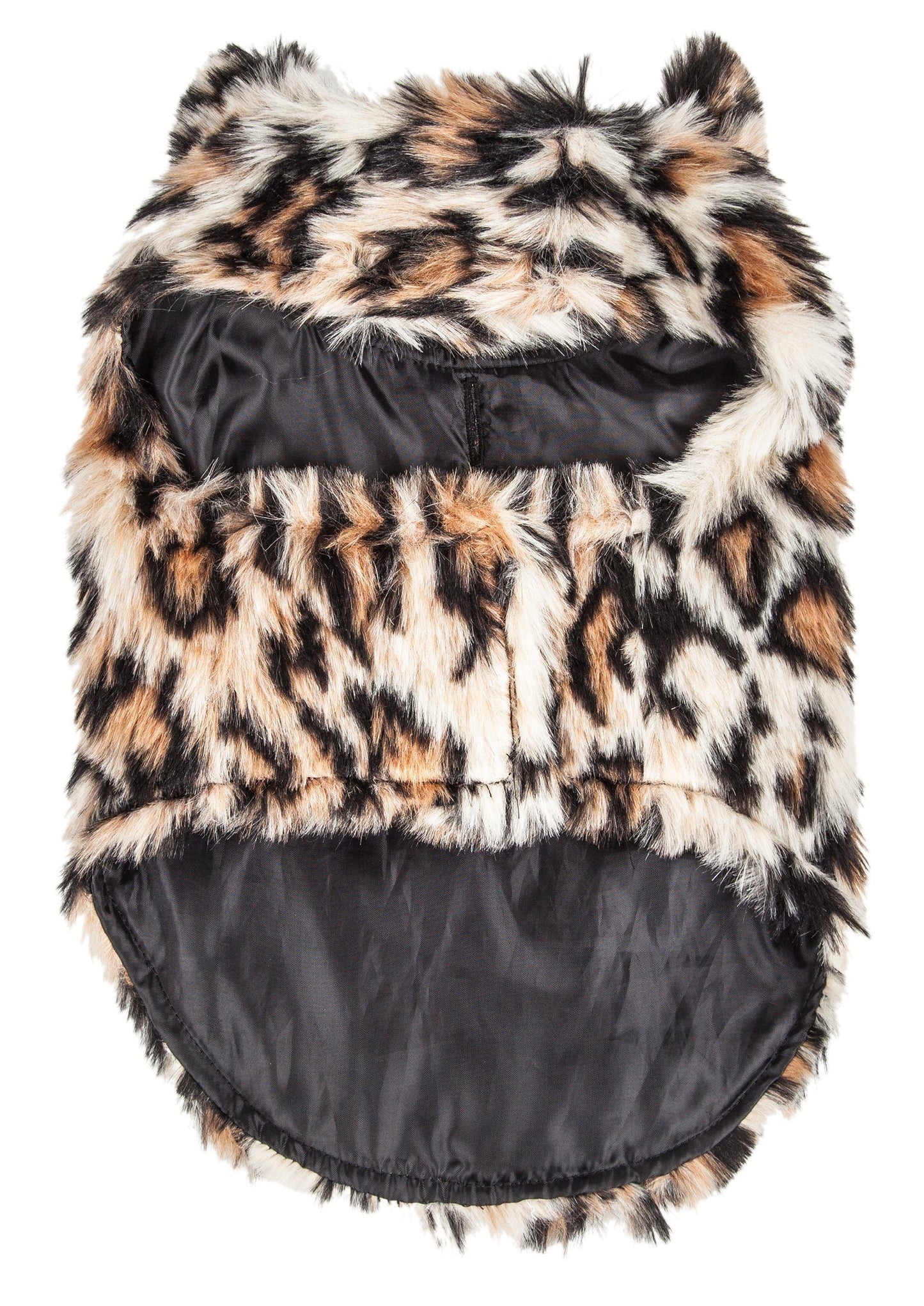Pet Life ®  Luxe 'Lab-Pard' Dazzling Leopard Patterned Mink Fur Dog Coat