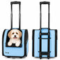 Pet Life ® 'Pawdon Me '  Wheeled Airline Approved Travel Collapsible Pet Dog Carrier