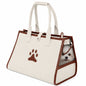 Pet Life ® 'Posh Paw' Elegant Leatherette Designer Fashion Travel Pet Dog Carrier Tote