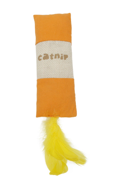 Pet Life ® 'Duffle Feathered' Squeak and Crinkle Teaser Plush Cat Toy