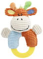 Pet Life ® 'Ring-O-Round' Plush Squeaking and Rubber Teething Newborn Puppy Dog Toy