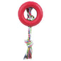 Pet Life ® Rubberized Chew Jute Rope and Tire Pet Dog Toy