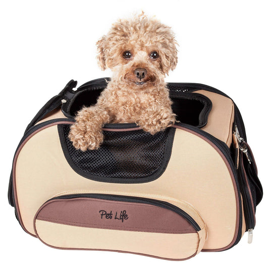 Pet Life ® 'Sky-Max' Airline Approved Designer Sporty Collapsible Travel Fashion Pet Dog Carrier