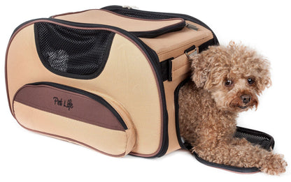 Pet Life ® 'Sky-Max' Airline Approved Designer Sporty Collapsible Travel Fashion Pet Dog Carrier