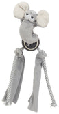Pet Life ® 'Tennis Pawl' Rope  Squeaker and Crinkle Tennis Dog Toy