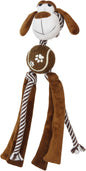 Pet Life ® 'Tennis Pawl' Rope  Squeaker and Crinkle Tennis Dog Toy
