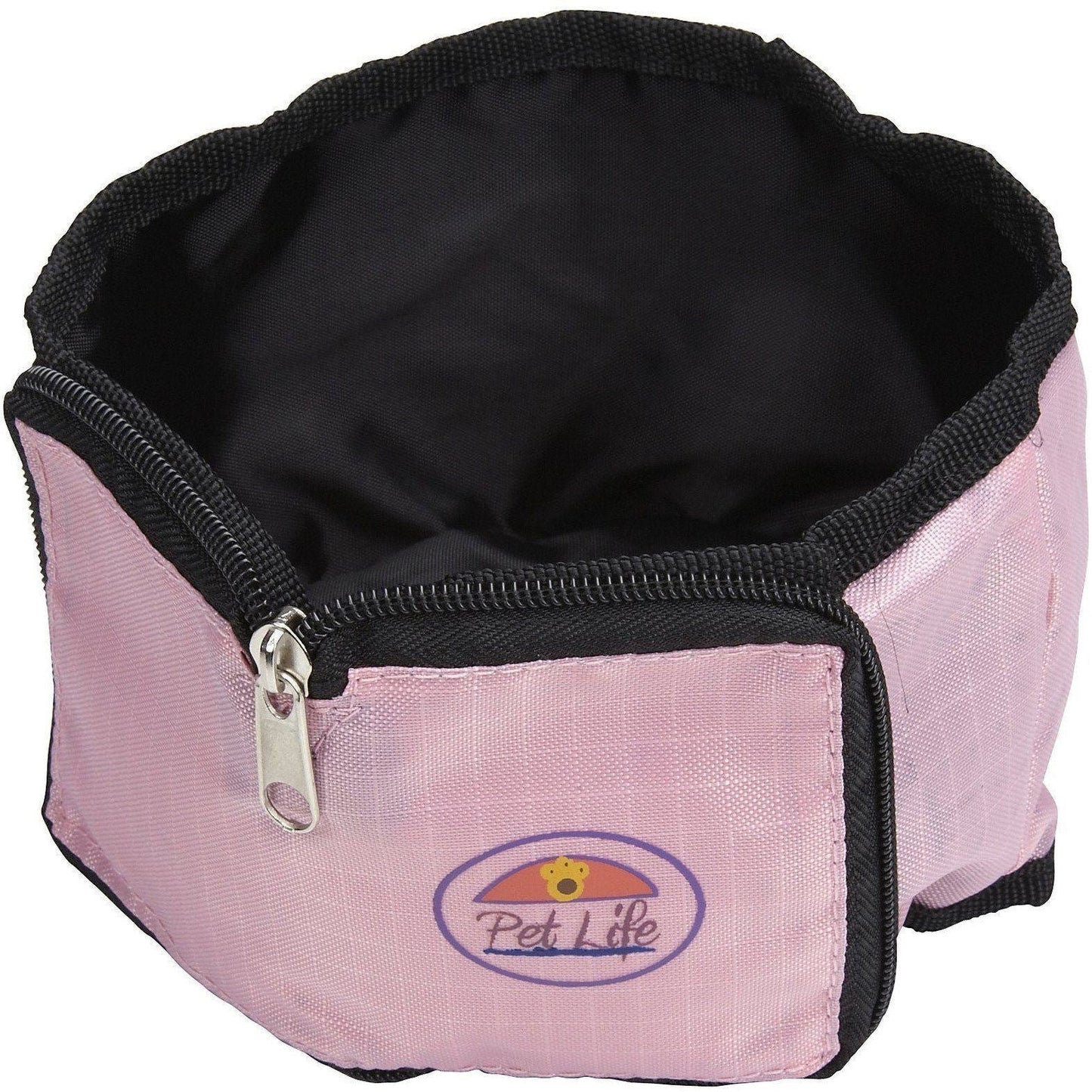 Pet Life ® Wallet Folding Waterproof Zippered Folding Pet Travel Cat and Dog Bowl