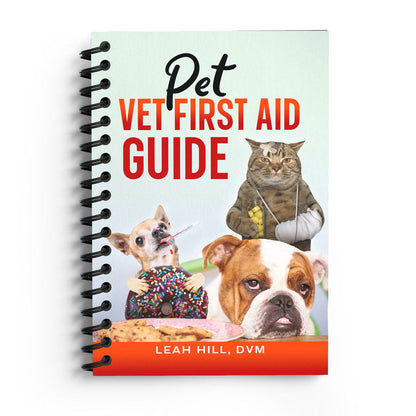 **SALE** Pet Vet First Aid Guide Spiral Bound – Dog & Cat Emergency Handbook with CPR, Toxicity Charts & Step-by-Step First Aid Instructions