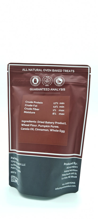 Pumpkin Bones Dog Treats - All Natural Oven Baked