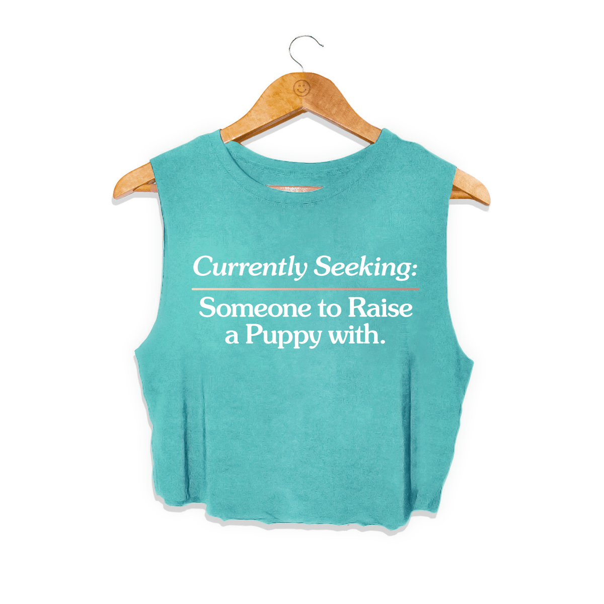 Currently Seeking Crop Top | Gift for Dog Lovers Made in USA