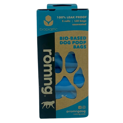 Bio-Based Poop Bag Bundle with Bamboo Dispenser + Hemp Rope Tug Toy | rōmng