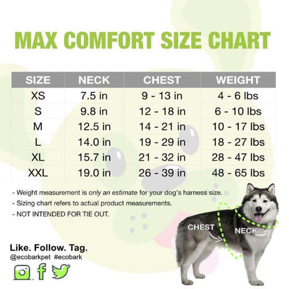 EcoBark Nautical Dog Harness - Over-the-Head Soft Mesh Vest Halter for Small to Medium Dogs