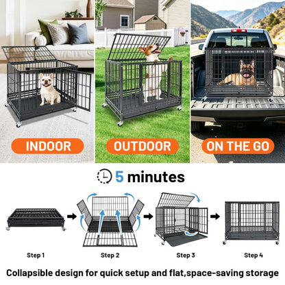 37" Stackable Heavy Duty Dog Kennel 371D04