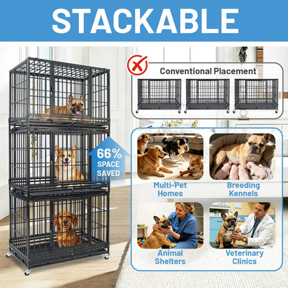 37" Stackable Heavy Duty Dog Kennel 371D04