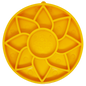 Sunflower Softie eTray Slow Feeder Dog Bowl | Soft Shallow Lick Mat | Yellow & Purple | USA Made