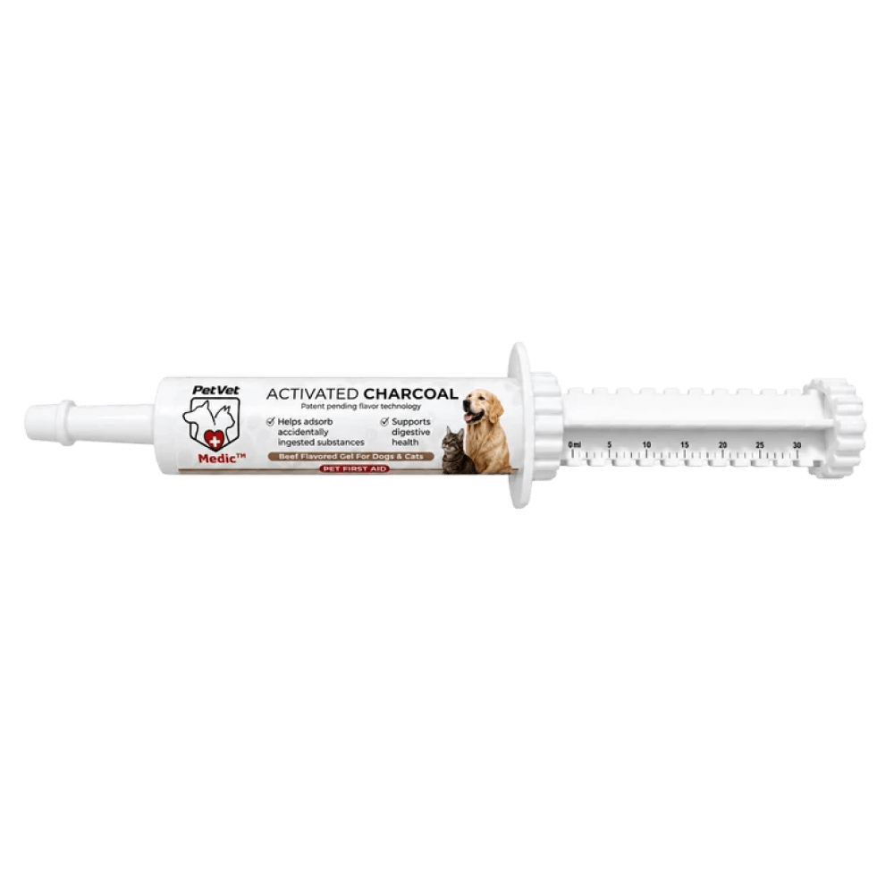 PetVet Medic® Activated Charcoal Syringe for Dogs & Cats — 30 mL