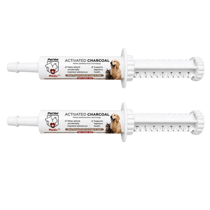 PetVet Medic® Activated Charcoal Syringe for Dogs & Cats — 30 mL