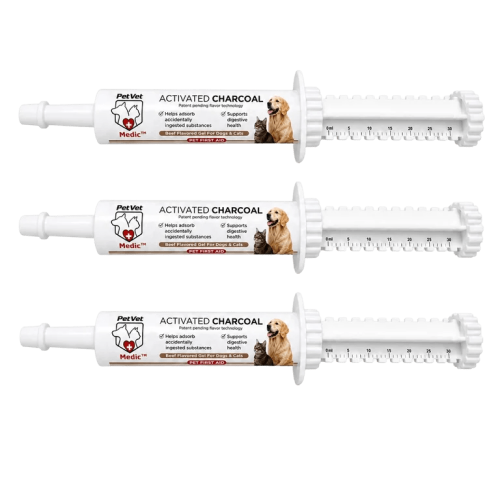 PetVet Medic® Activated Charcoal Syringe for Dogs & Cats — 30 mL