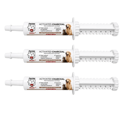 PetVet Medic® Activated Charcoal Syringe for Dogs & Cats — 30 mL