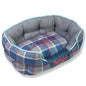 Touchdog 'Archi-Checked' Designer Plaid Oval Dog Bed