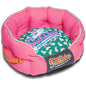 Touchdog ® 'Lazy-Bones' Rabbit-Spotted Rounded Designer Dog Bed