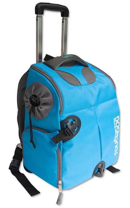 Touchdog ® 'Wuffle Duffle' 2-in-1 Wheeled Backpack Sporty Pet Carrier